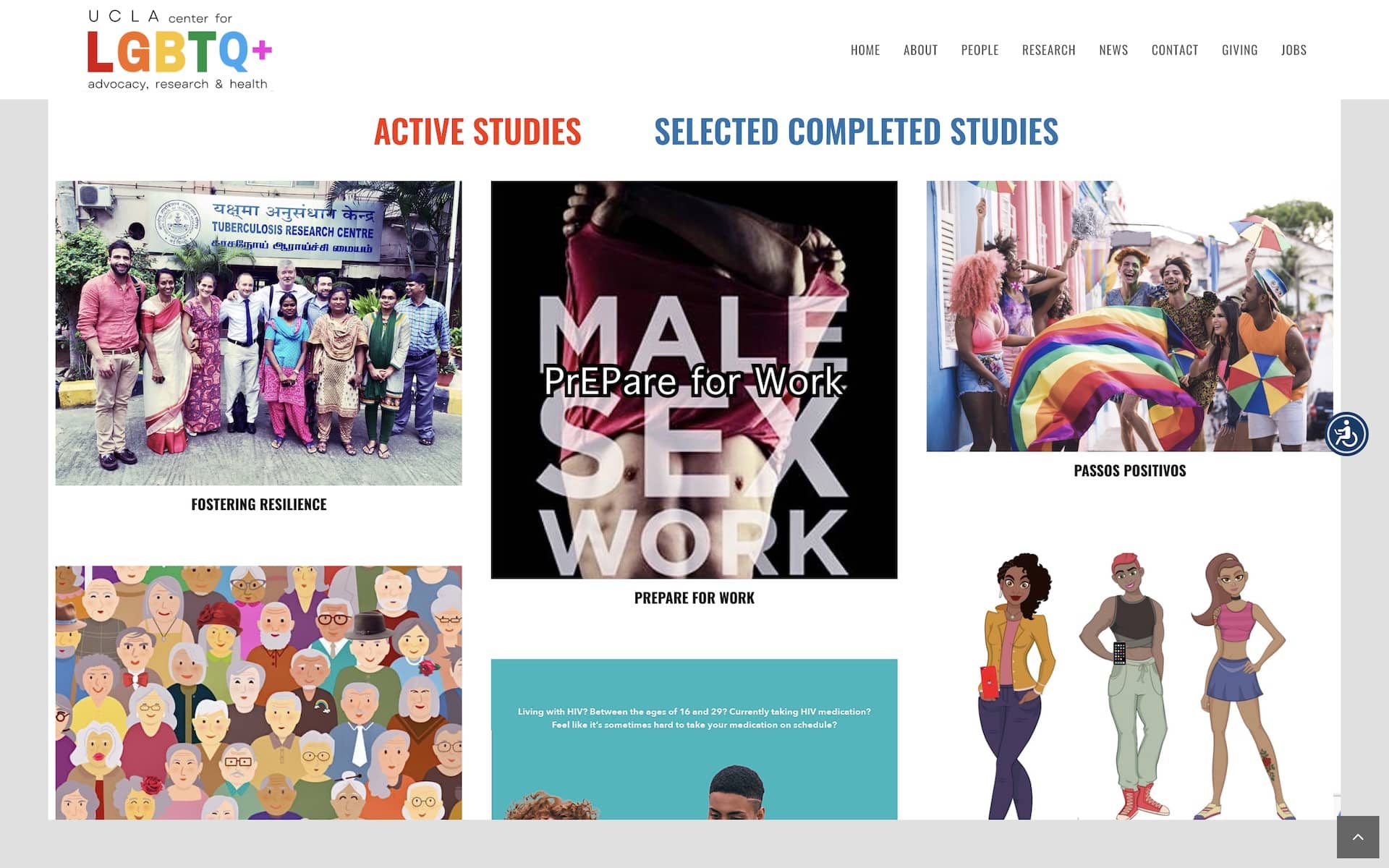 UCLA LGBTQ+ Website Page Screenshot