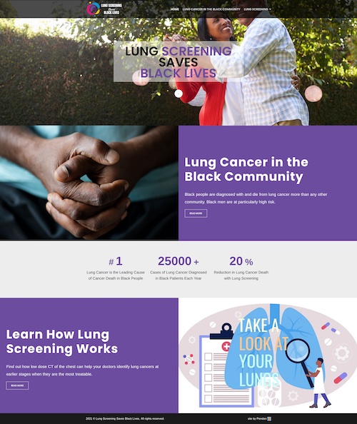 Lung Screening Savse Black Lives Website Full Page Screenshot