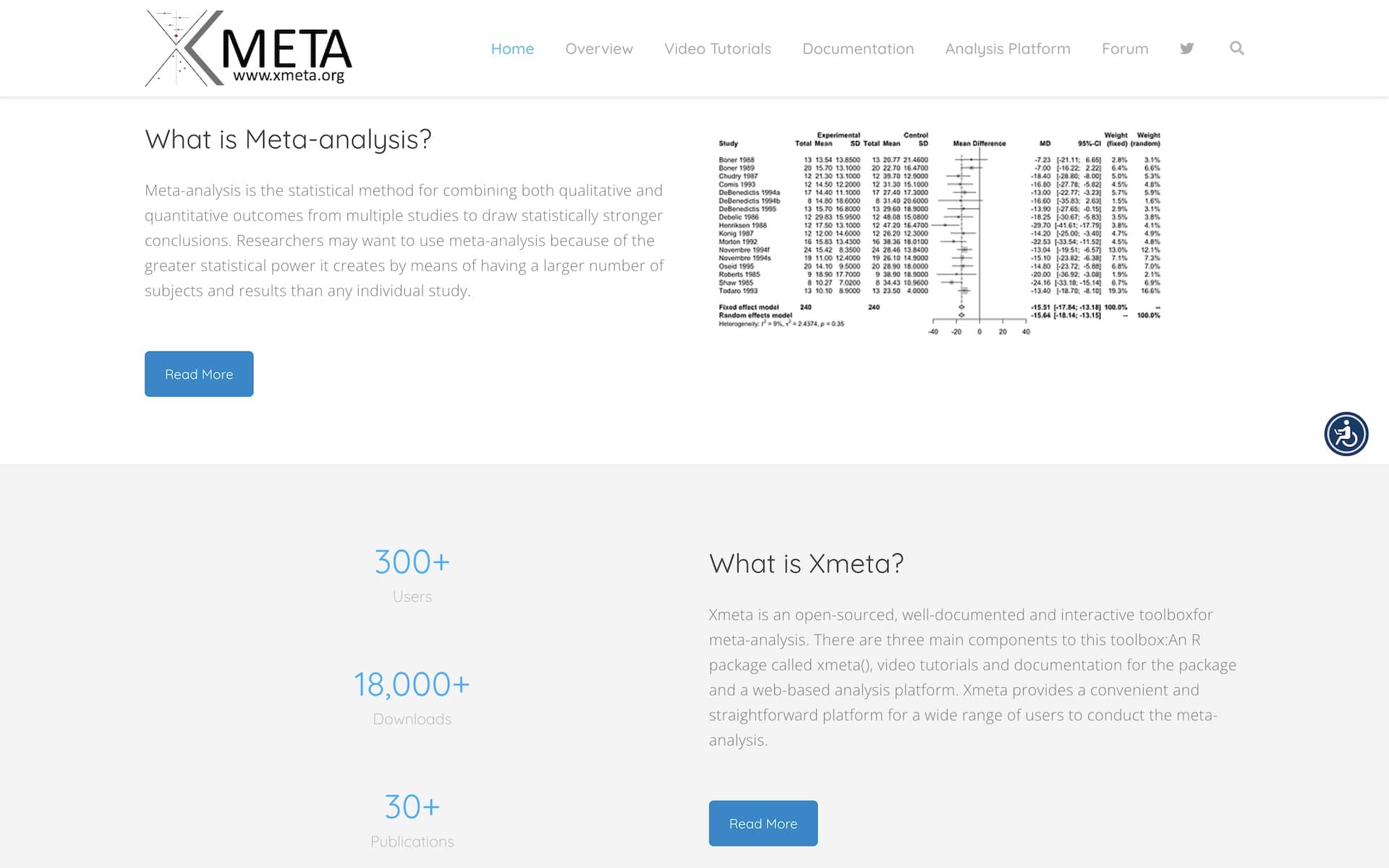 XMETA Website Page Screenshot