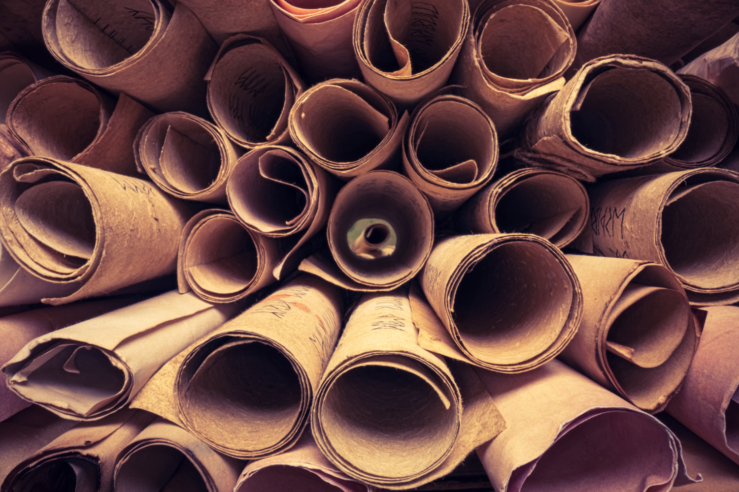 stack of old scrolls